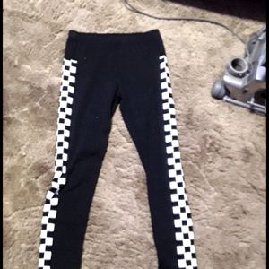 Checkered sides leggings